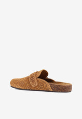 Tory Burch T Monogram Mellow Jacquard Flat Mules Brown 171150200_Golden brown/silver_29842271