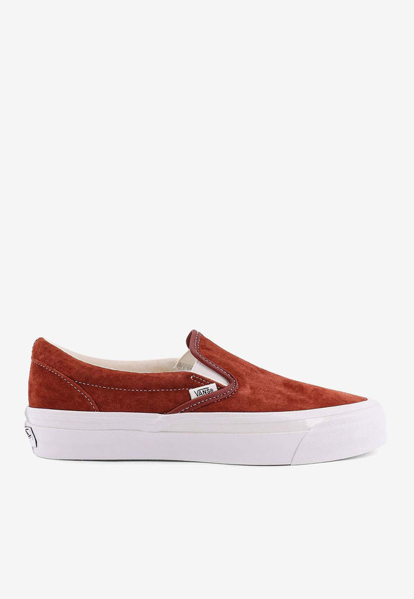 Vans Classic 98 Slip-On Suede Sneakers Red VN000D9PNB31RED_Brick Red_29847518