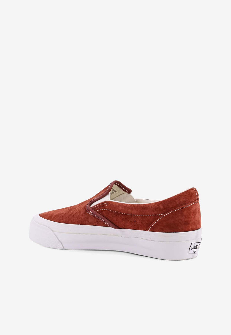 Vans Classic 98 Slip-On Suede Sneakers Red VN000D9PNB31RED_Brick Red_29847518