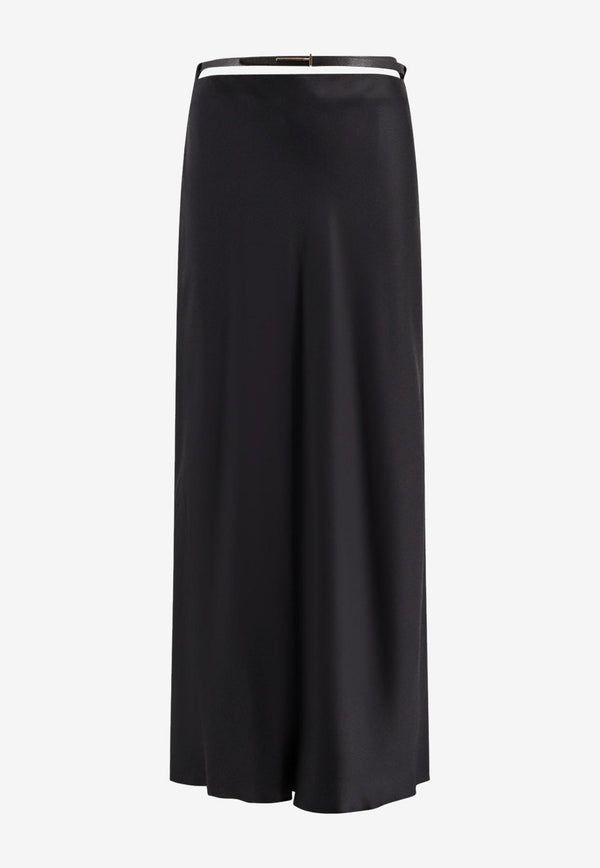 Tom Ford Silk Midi Skirt Black GC5829FAX1664LB999_Black_30005328