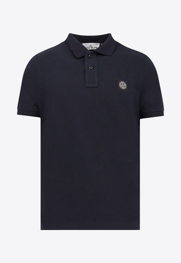 Stone Island Logo Patch Polo T-shirt Navy K2S152200005S0017V0020_Blue_29841460