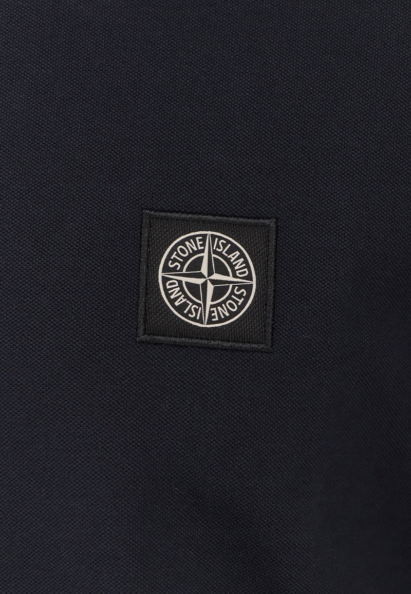 Stone Island Logo Patch Polo T-shirt Navy K2S152200005S0017V0020_Blue_29841460
