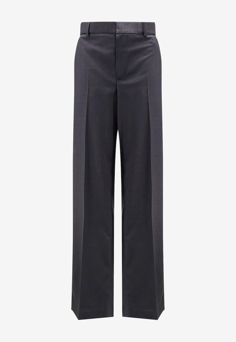 Gucci Logo Embroidered Wool Pants Gray 836760Z7ATK1054_ARDESIA GREY_29851443