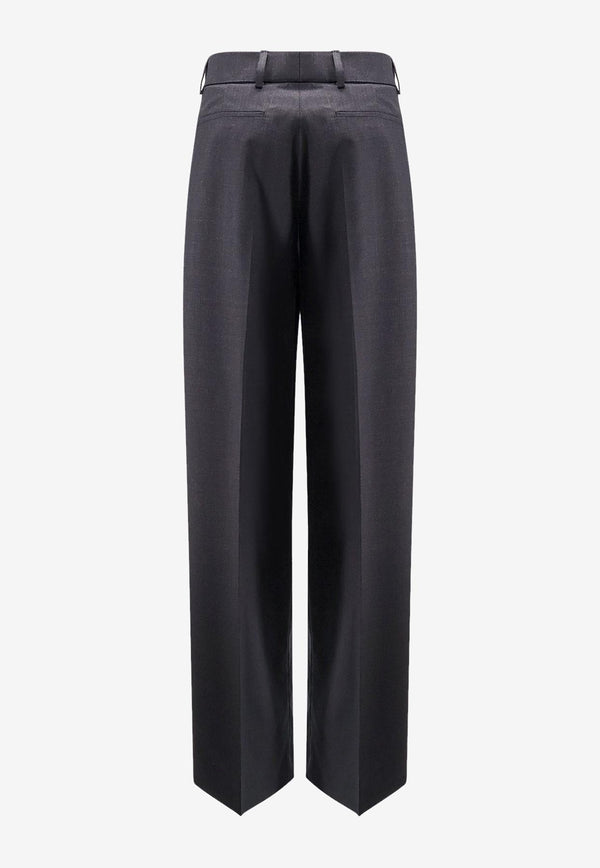 Gucci Logo Embroidered Wool Pants Gray 836760Z7ATK1054_ARDESIA GREY_29851443