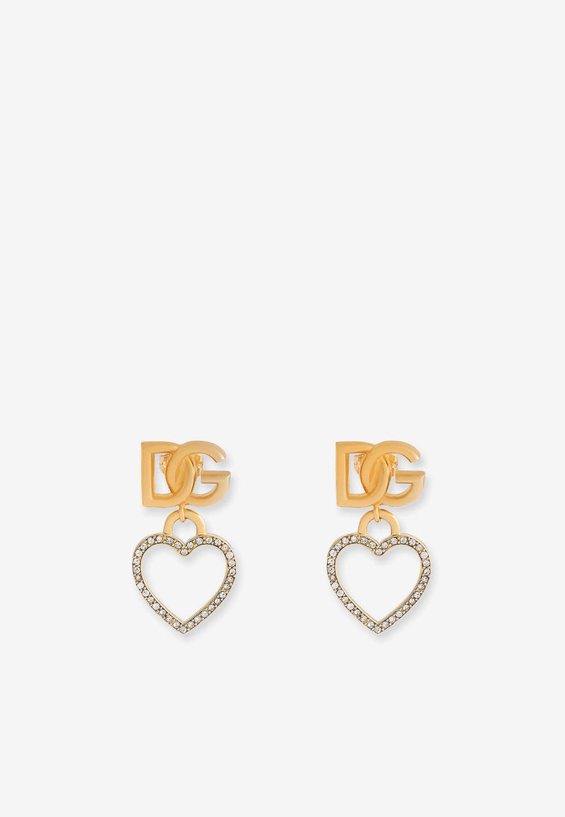 Dolce & Gabbana DG Logo and Heart Earrings Gold WER6I2W1111ZOO00_Golden_29846678