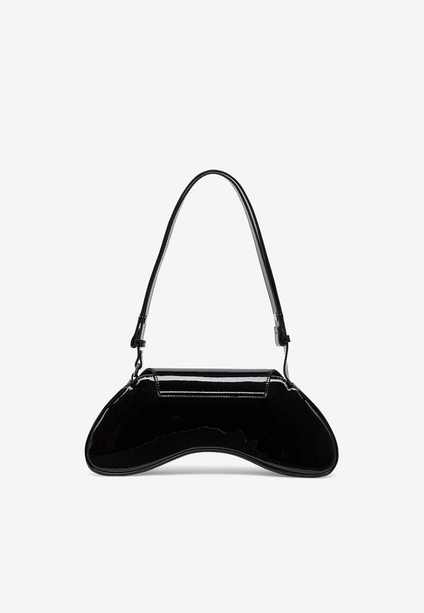 Diesel Play Patent Leather Shoulder Bag Black X10221P6255HA881_Black_29840835