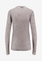 PINKO Pico Wool Crewneck Sweater Gray 105398A2PMI42_Grey_29842143
