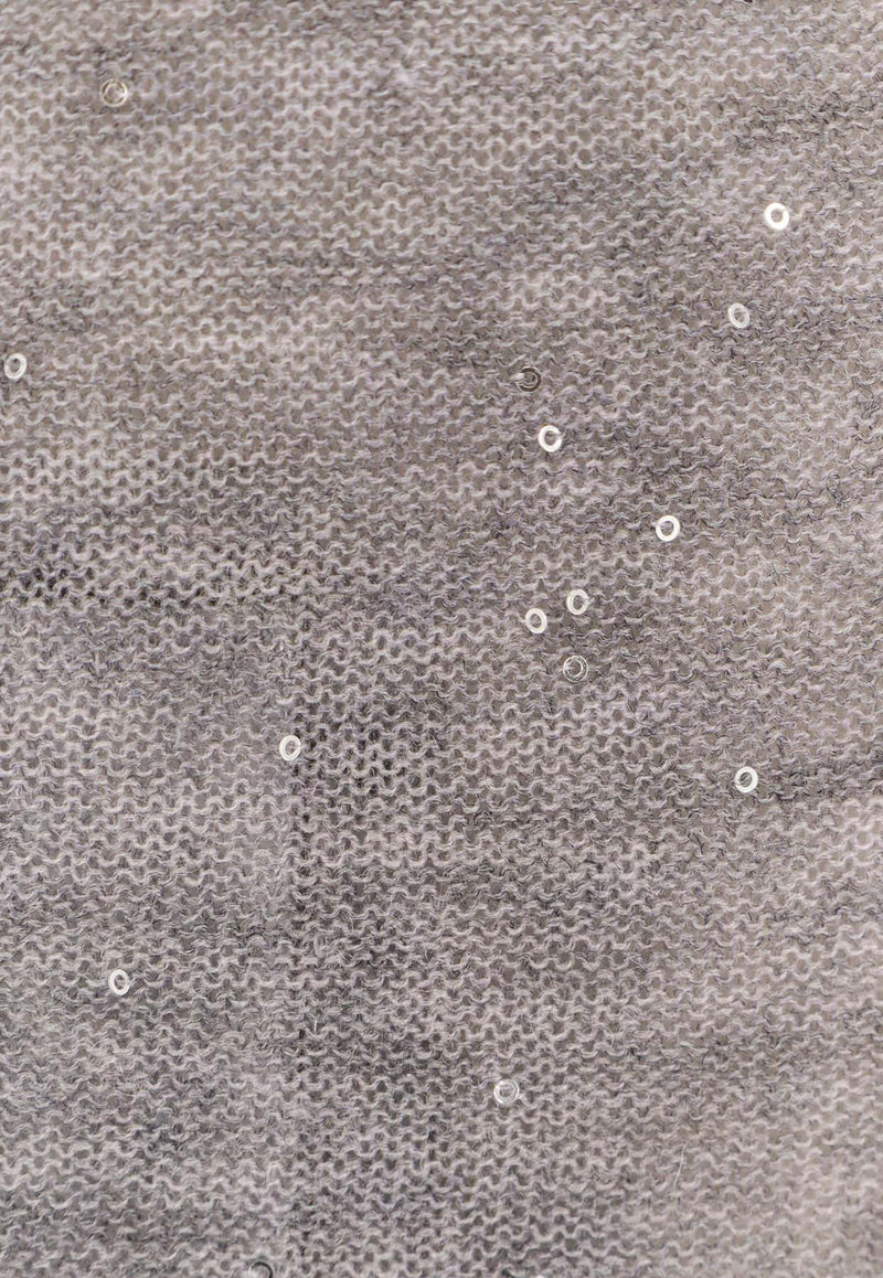 PINKO Pico Wool Crewneck Sweater Gray 105398A2PMI42_Grey_29842143