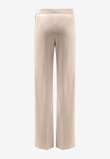 Elisabetta Franchi Straight-Leg Tailored Pants Cream PA12156E2DZ9_Milk_29843920