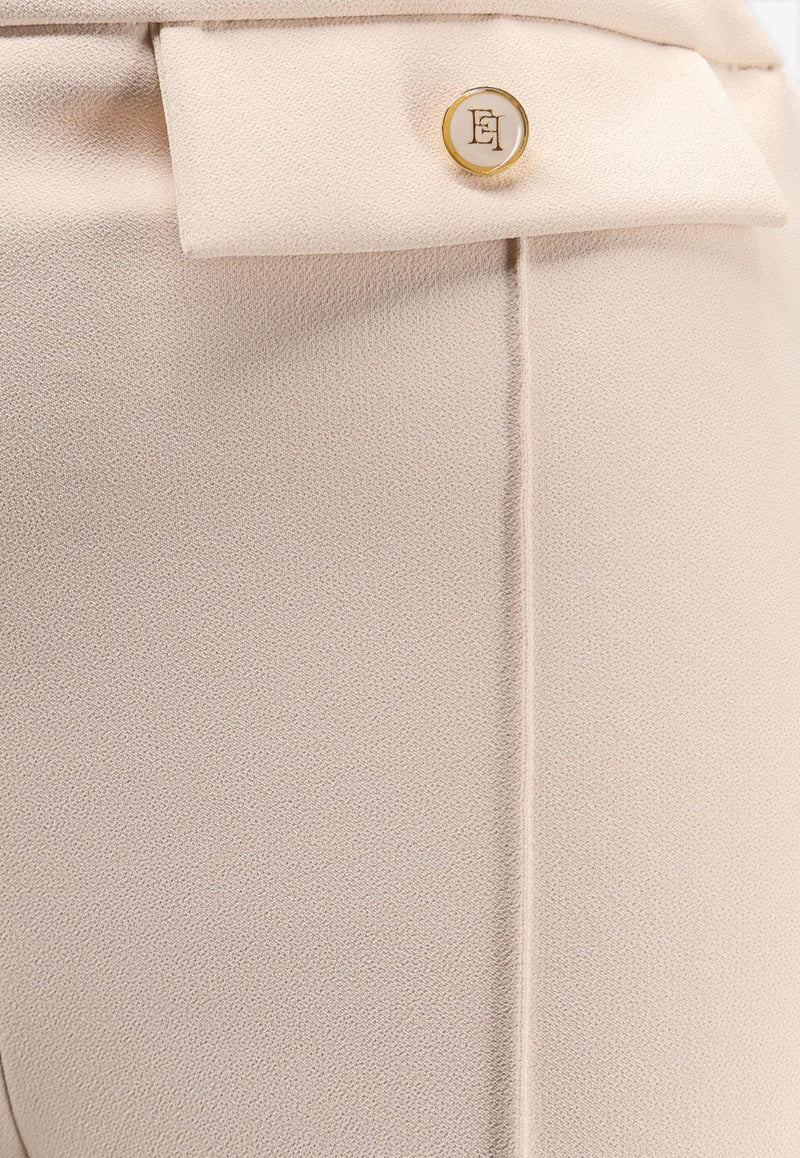 Elisabetta Franchi Straight-Leg Tailored Pants Cream PA12156E2DZ9_Milk_29843920