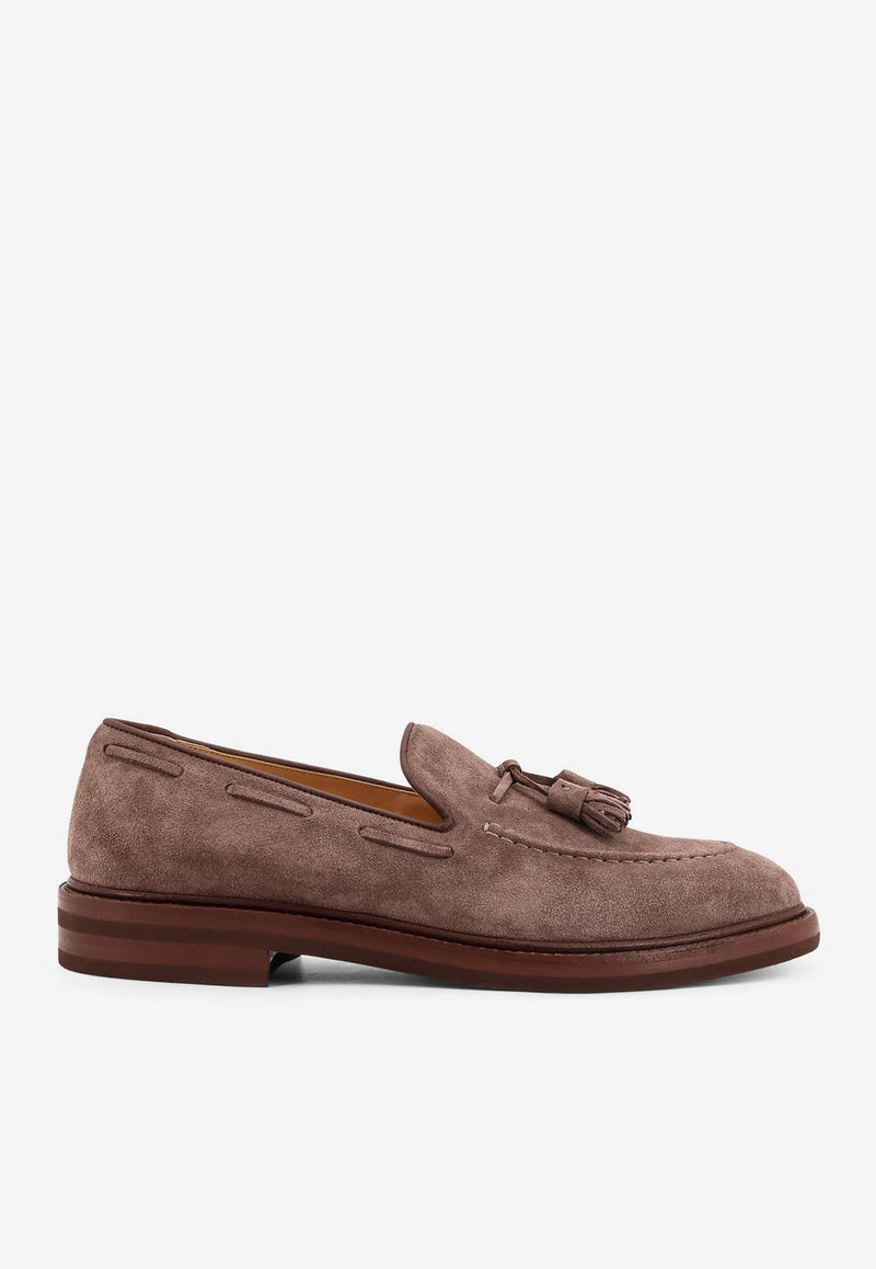 Brunello Cucinelli Tassel Suede Loafers Brown MZUPEAK791C2637_Brown_30012909