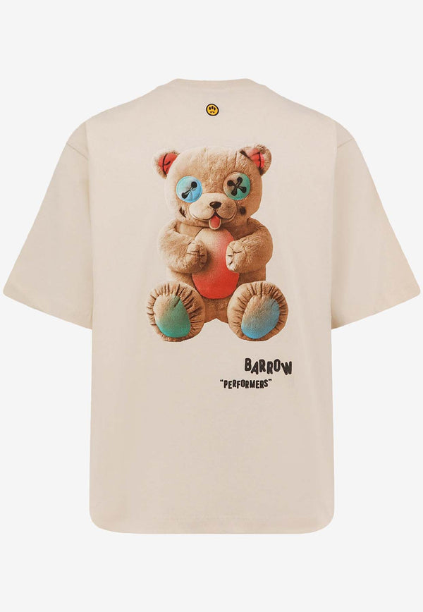 Barrow Bear Print Logo T-shirt Beige F5BWUATH04913_Beige_29841161
