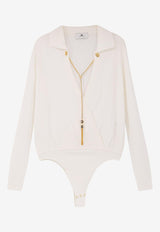 Elisabetta Franchi Chain-Embellished Bodysuit Ivory BK75B56E2360_Ivory_29842350