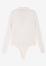 Elisabetta Franchi Chain-Embellished Bodysuit Ivory BK75B56E2360_Ivory_29842350