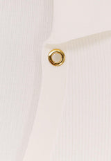 Elisabetta Franchi Chain-Embellished Bodysuit Ivory BK75B56E2360_Ivory_29842350