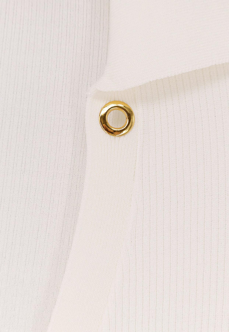 Elisabetta Franchi Chain-Embellished Bodysuit Ivory BK75B56E2360_Ivory_29842350