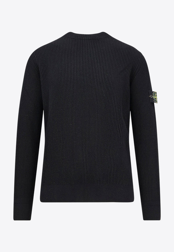 Stone Island Logo Patch Wool Sweater Black K2S155100053S00C2V0029_Black_29842403