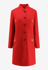 Valentino Wool and Cashmere Single-Breasted Coat Red 7B3CA7T06JAR9M_PARIS_29847511