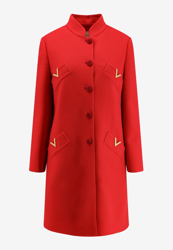 Valentino Wool and Cashmere Single-Breasted Coat Red 7B3CA7T06JAR9M_PARIS_29847511