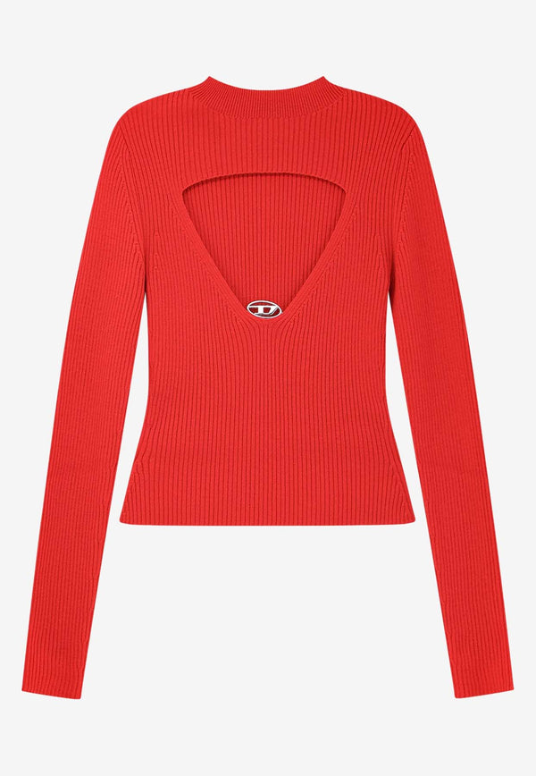 Diesel M-Olina Wool Sweater with Cut-Out Red A189040PLBF42A_Red_29843101