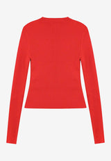Diesel M-Olina Wool Sweater with Cut-Out Red A189040PLBF42A_Red_29843101