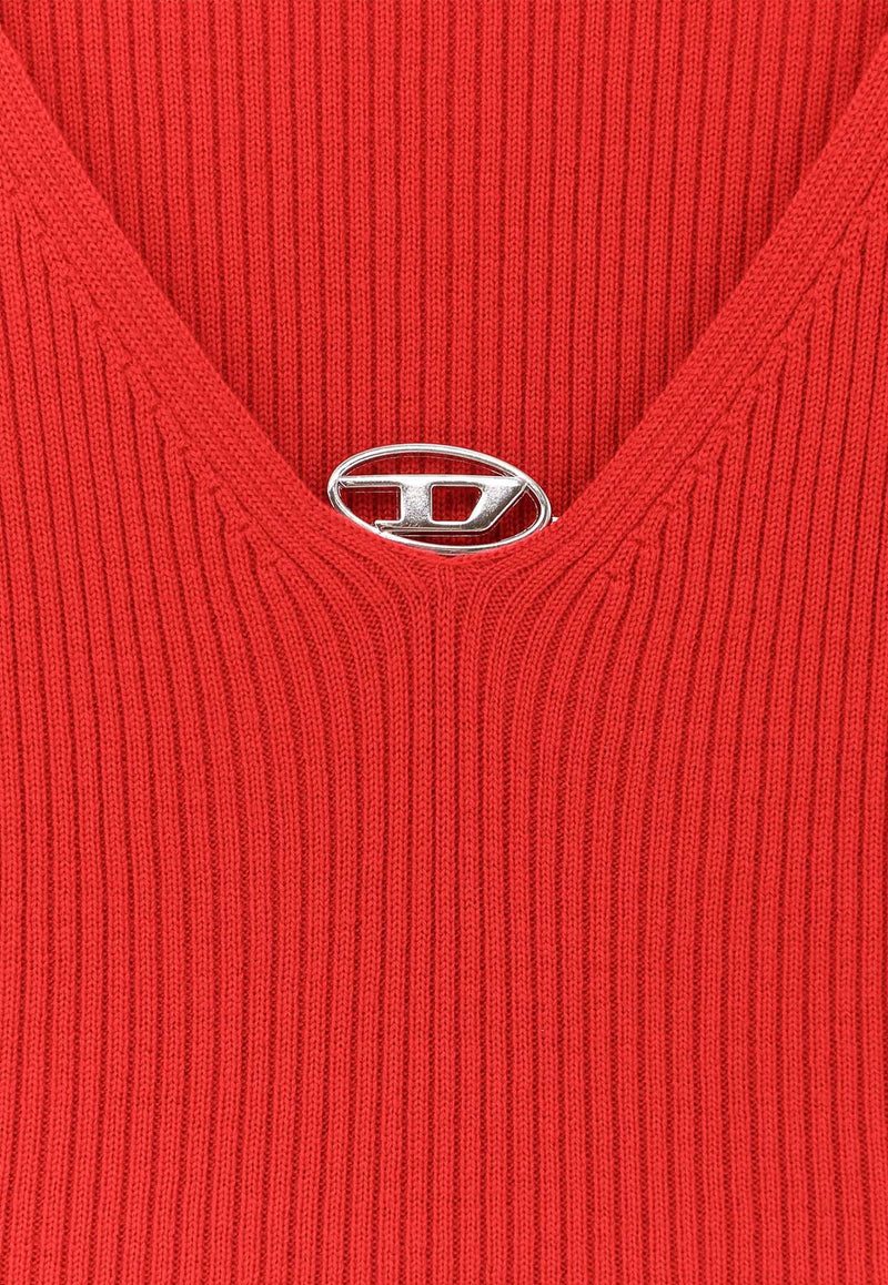 Diesel M-Olina Wool Sweater with Cut-Out Red A189040PLBF42A_Red_29843101