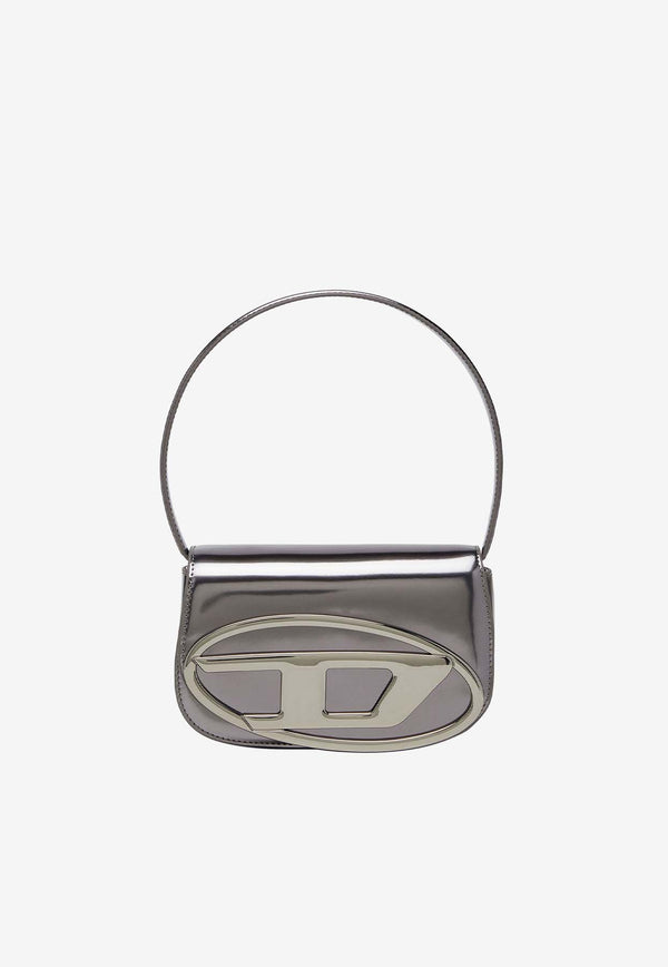 Diesel Oval-D Logo Patent Leather Shoulder Bag Silver X08396PS202H0926_Silver_29843867