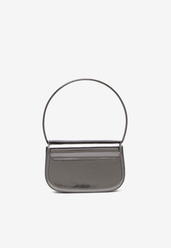 Diesel Oval-D Logo Patent Leather Shoulder Bag Silver X08396PS202H0926_Silver_29843867