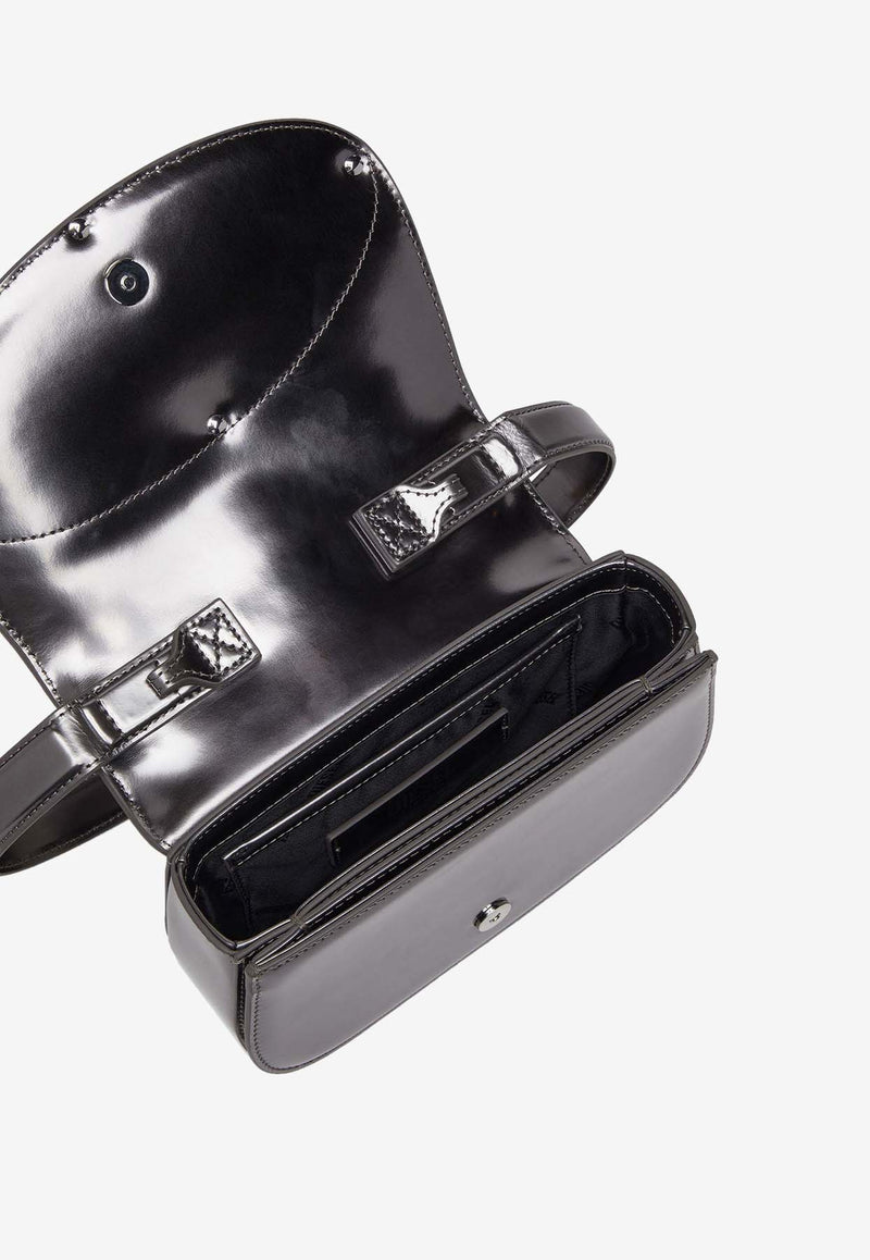 Diesel Oval-D Logo Patent Leather Shoulder Bag Silver X08396PS202H0926_Silver_29843867