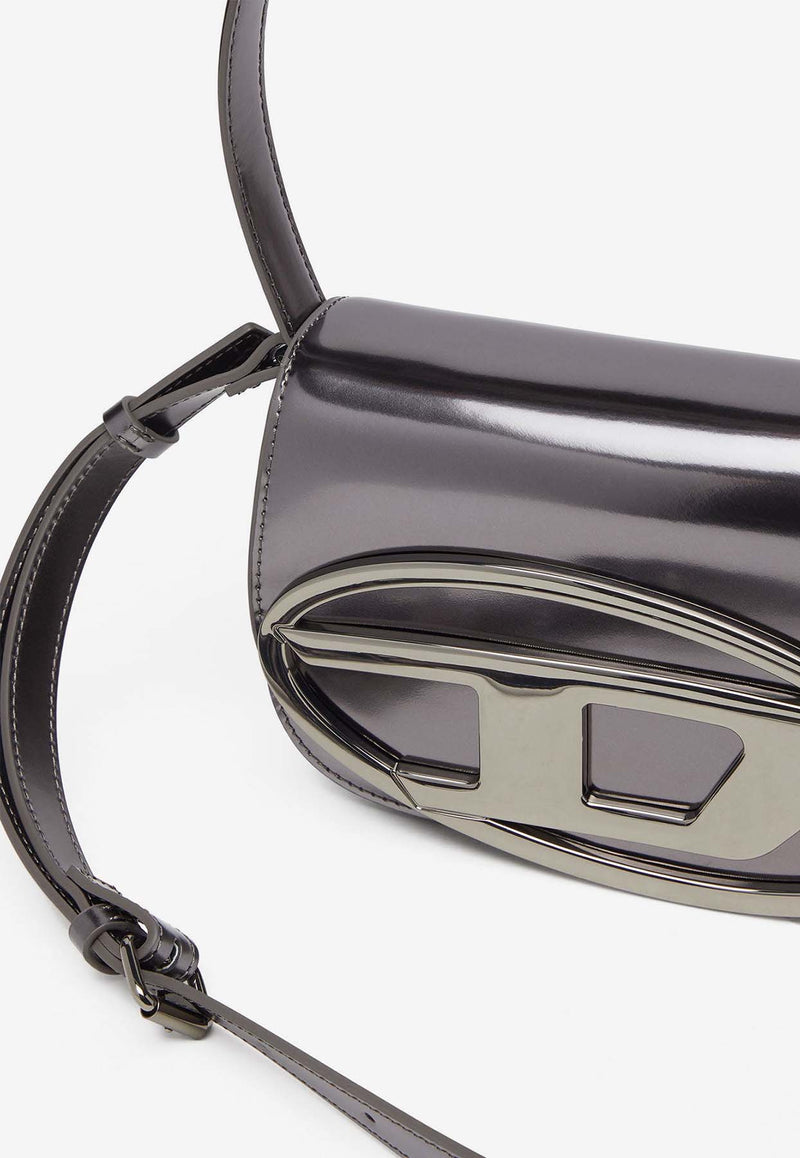 Diesel Oval-D Logo Patent Leather Shoulder Bag Silver X08396PS202H0926_Silver_29843867