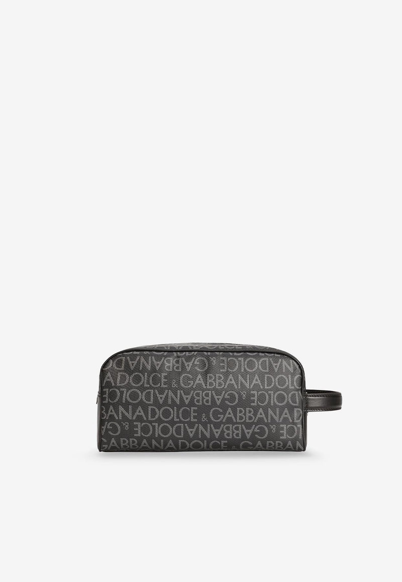 Dolce & Gabbana Coated Jacquard Pouch Bag Black BT0989AJ7058B969_NERO GRIGIO_29840365