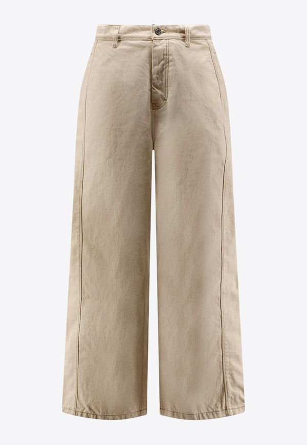 AMI PARIS Essential Wide-Leg Jeans HTR820DE0106150_Beige_29840435