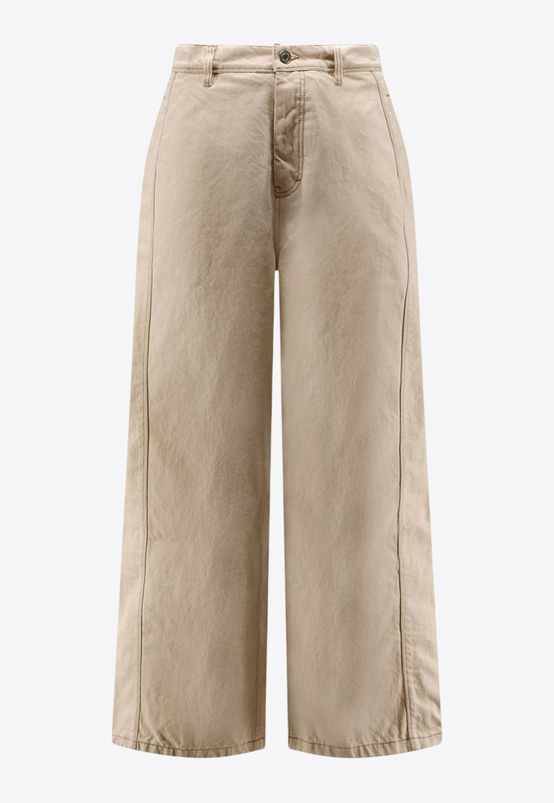 AMI PARIS Essential Wide-Leg Jeans HTR820DE0106150_Beige_29840435