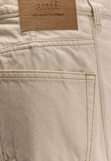 AMI PARIS Essential Wide-Leg Jeans HTR820DE0106150_Beige_29840435