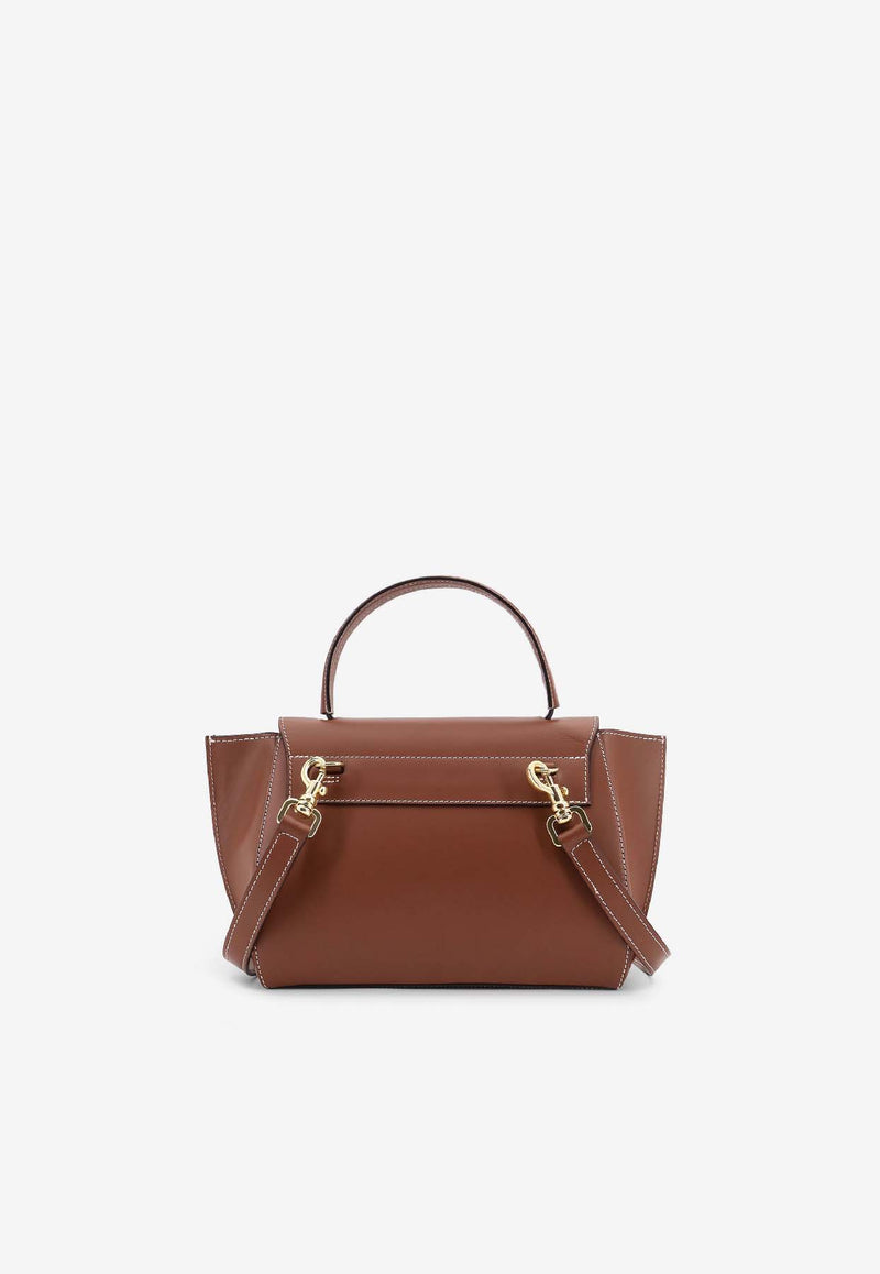 ATP Atelier Arezzo Leather Top Handle Bag Brown 1230811079_Cannella Contrast Stitch_30009929