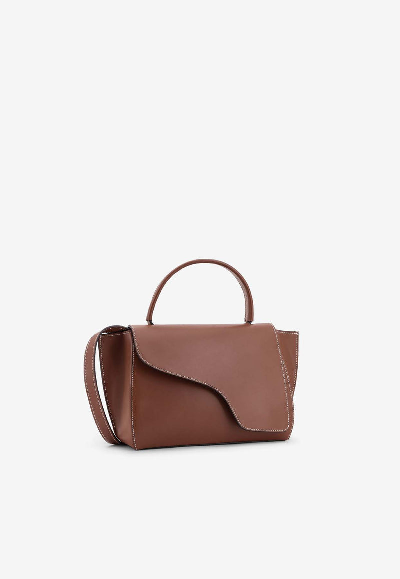 ATP Atelier Arezzo Leather Top Handle Bag Brown 1230811079_Cannella Contrast Stitch_30009929