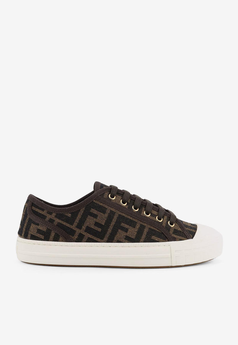 Fendi Domino FF Jacquard Sneakers Brown 8E8325AJZXF0R7V_TABACCO NERO_29849837