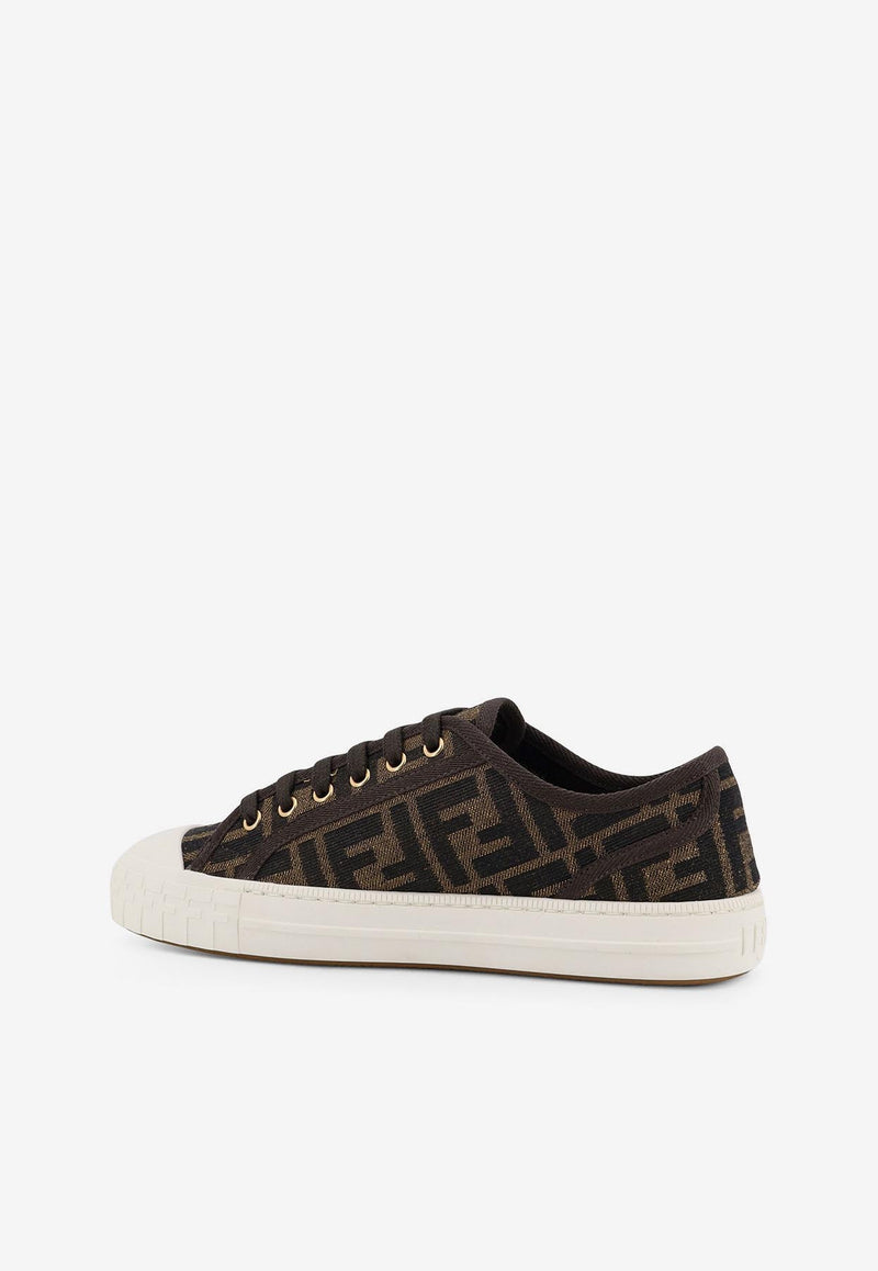 Fendi Domino FF Jacquard Sneakers Brown 8E8325AJZXF0R7V_TABACCO NERO_29849837
