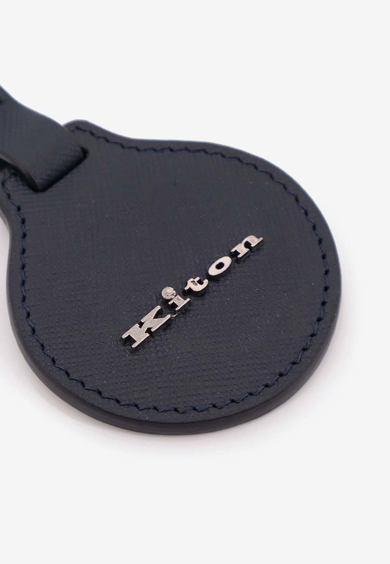 Kiton Ciro Paone Logo Lettering Leather Keyring Blue UPEA049N0126902BLU VERDE PETROLIO_Blue_29846851