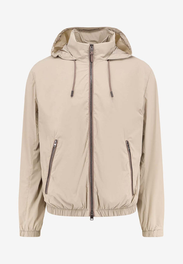 Hugo Boss Zip-Up Hooded Jacket Beige 50543510255_Beige_30009533