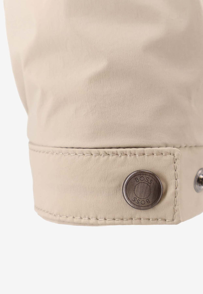 Hugo Boss Zip-Up Hooded Jacket Beige 50543510255_Beige_30009533