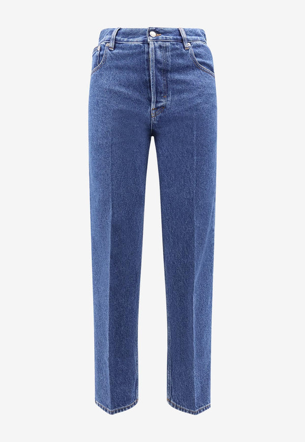 Gucci Straight-Leg Jeans with Metal Horsebit Denim 835215XDDCX4447_BLUE/MIX_29850832