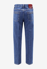 Gucci Straight-Leg Jeans with Metal Horsebit Denim 835215XDDCX4447_BLUE/MIX_29850832
