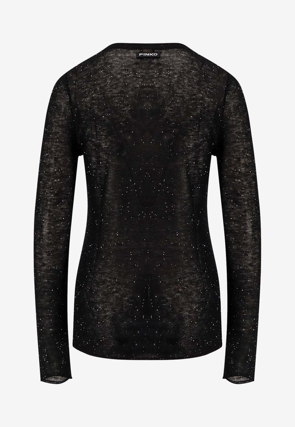 PINKO Pico Embellished Top Black 105398A2PMZ99_Black_29845369