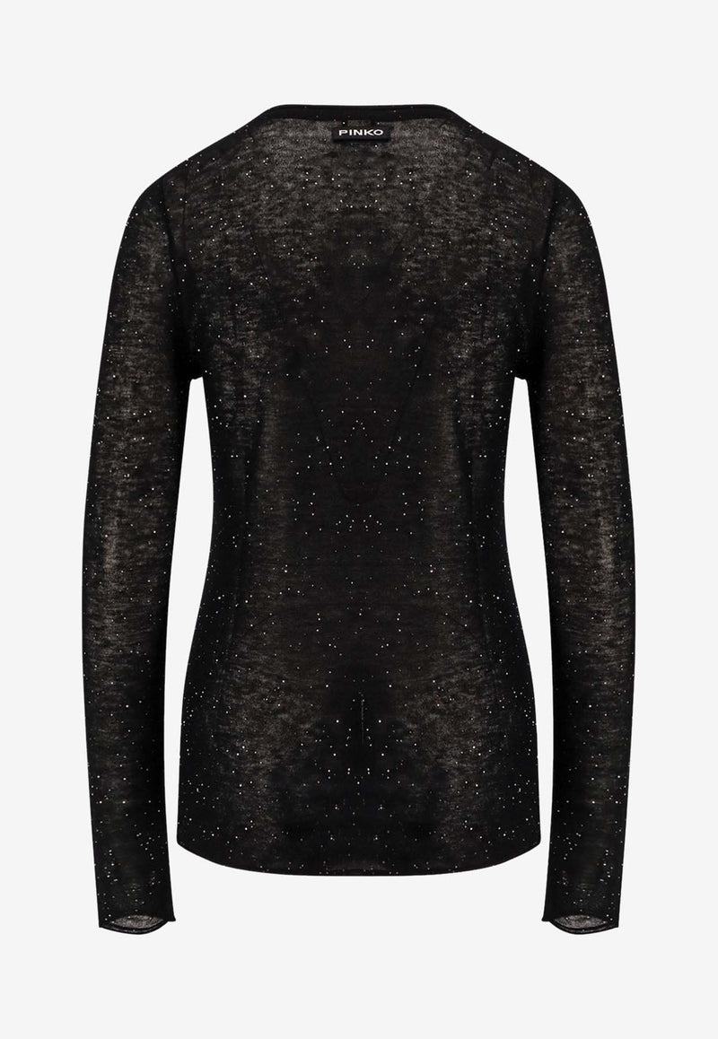 PINKO Pico Embellished Top Black 105398A2PMZ99_Black_29845369