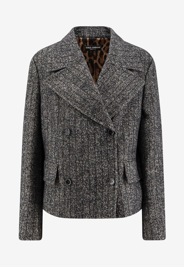 Dolce & Gabbana Double-Breasted Oversized Wool Coat Gray F27FXTFRZANS8051_RIGATO_29847519