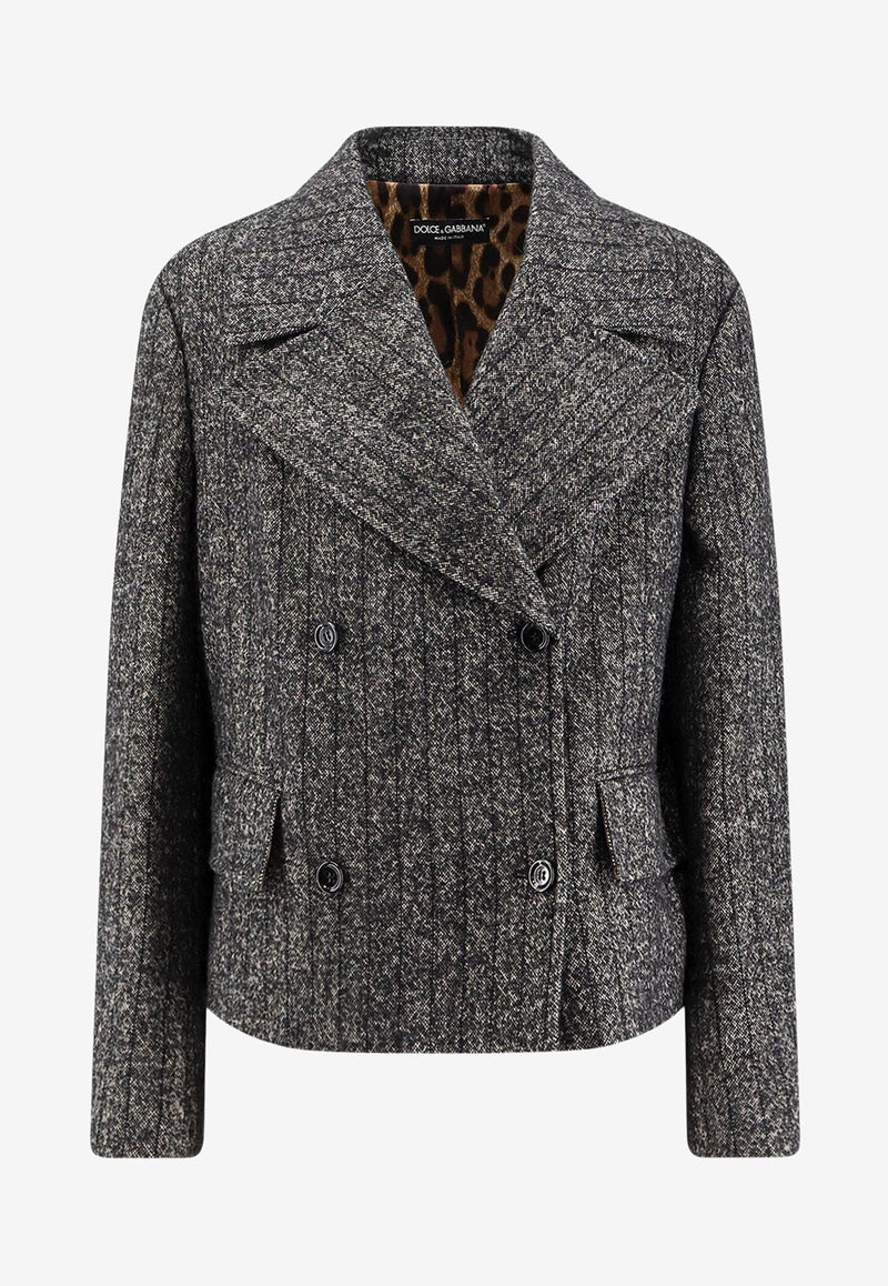 Dolce & Gabbana Double-Breasted Oversized Wool Coat Gray F27FXTFRZANS8051_RIGATO_29847519