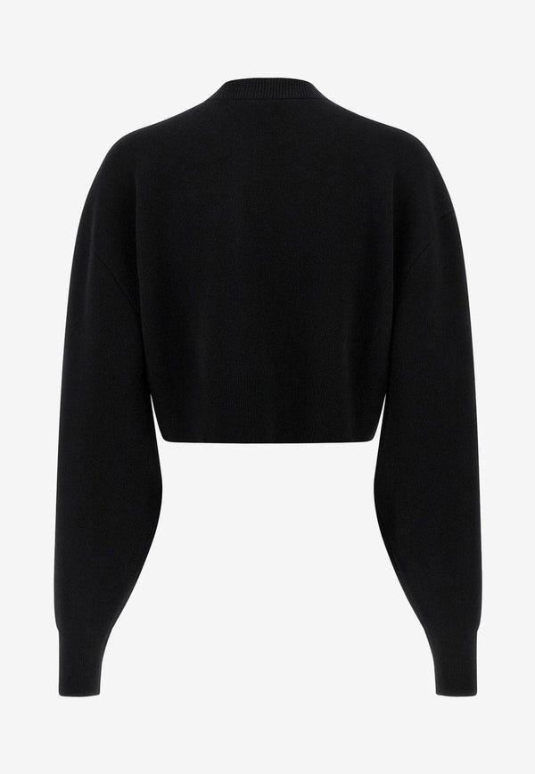 Tom Ford Sculptural Cropped Sweater Black MAK1414YAX983LB999_Black_30005185