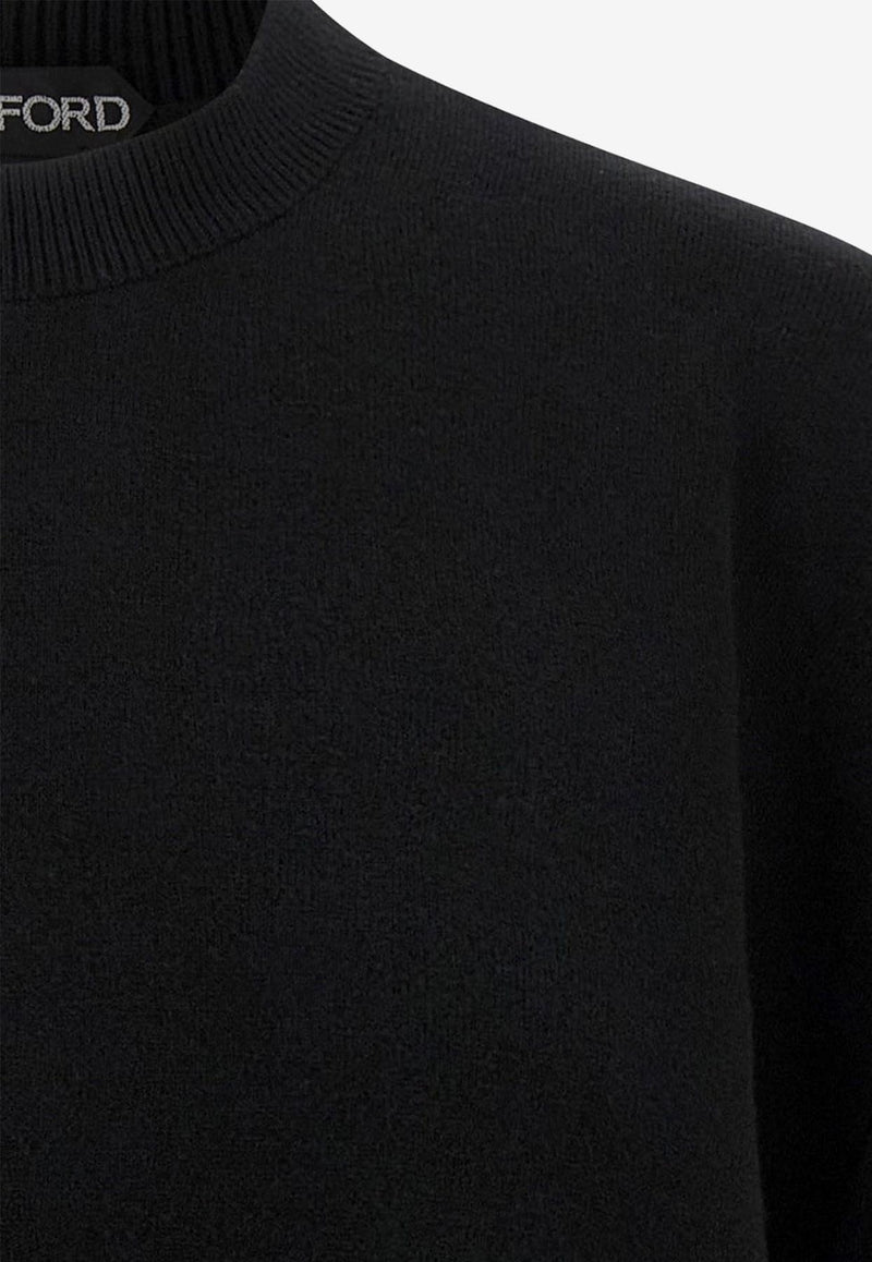 Tom Ford Sculptural Cropped Sweater Black MAK1414YAX983LB999_Black_30005185