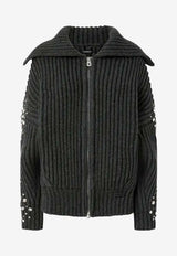 PINKO New Gavi Zip-Up Cardigan Gray 105638A2TRK07_Grey_29845530